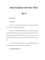 MỘT SỐ BỆNH TIM MẮC PHẢI (Kỳ 2) doc