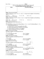 Kiem tra trac nghiem Dai so 9 Bai- He hai phuong trinh bac nhat 2 an