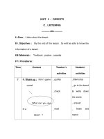 Giáo án anh văn lớp 12 - UNIT 9 : DESERTS - LISTENING ppsx