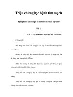 Triệu chứng học bệnh tim mạch (Kỳ 3) ppsx