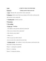 Giáo án Anh văn lớp 9 - Unit3 : Period 15 : ppt