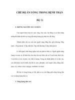 CHẾ ĐỘ ĂN UỐNG TRONG BỆNH THẬN (Kỳ 1) ppt