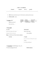 Giáo án Anh văn lớp 6 - UNIT 2 : AT SCHOOL - Period 9 Lesson 3 B3 - 4 p.24-25 ppt