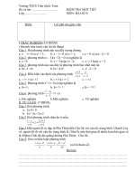 ĐỀ KIỂM TRA ĐS CHƯƠNG III