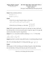 Đề và đáp án thi HSG Toán Vòng 3