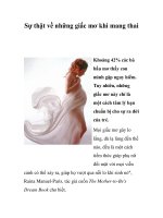 Sự thật về những giấc mơ khi mang thai docx