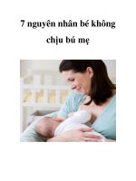 7 nguyên nhân bé không chịu bú mẹ pps