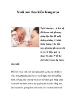 Nuôi con theo kiểu Kangaroo ppt