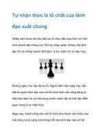 Tự nhận thức là tố chất của lãnh đạo xuất chúng docx