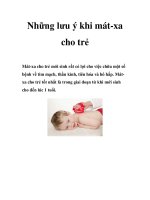 Những lưu ý khi mát-xa cho trẻ docx