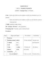 Giáo án anh văn lớp 12 - UNIT 15 : WOMEN IN SOCIETY - LESSON : Language Focus doc