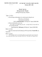 Đề thi thử vào 10 chuyên (lần 1)