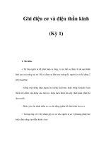 Ghi điện cơ và điện thần kinh (Kỳ 1) pps