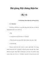 Bài giảng Hội chứng thận hư (Kỳ 4) potx