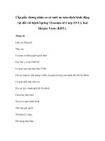 Cấp giấy chứng nhận cơ sở nuôi an toàn dịch bệnh động vật đối với bệnh Spring Viraemia of Carp (SVC), Koi Herpes Virus (KHV). ppsx