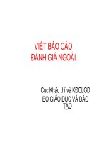 Báo cáo đánh giá ngoài  Cục Khảo thí và KĐCLGD Bộ GD  ĐT
