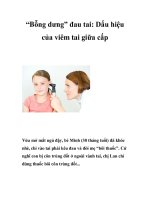 “Bỗng dưng” đau tai: Dấu hiệu của viêm tai giữa cấp pps