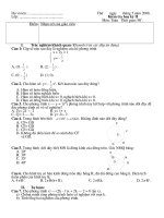 ĐỀ KIỂM TRA TOÁN 9 HỌC KỲ II