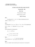 Đề thi vào lớp 10 Chuyên (đ 10)