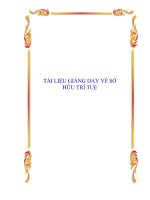 tài liệu giảng dạy về sở hữu trí tuệ