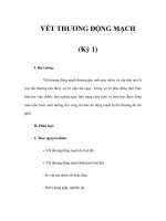 VẾT THƯƠNG ĐỘNG MẠCH (Kỳ 1) doc