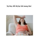 Sự thay đổi thị lực khi mang thai potx