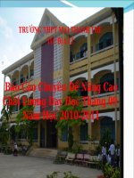 Báo Cáo Chuyên Đề Nâng Cao Chất Lượng Dạy Học Tháng 09 Năm Học 2010-2011