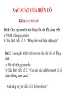 xác xuất của biến cố