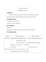 Anh văn 7 - Unit twelve: Let’s eat - Phần 2 pptx