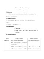 Anh văn 7 - Unit eleven: Keep fit, stay healthy - Phần 1 pptx