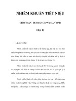 NHIỄM KHUẨN TIẾT NIỆU (Kỳ 1) ppsx