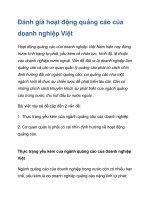 Đánh giá hoạt động quảng cáo của doanh nghiệp doc