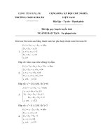 Bài tập quy hoạch tuyến tính