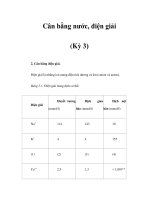 Cân bằng nước, điện giải (Kỳ 3) pps