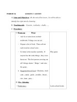 Giáo án Anh văn lớp 8 -Unit 3 - PERIOD 16 - LESSON 3 : LISTEN docx