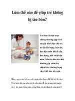 Làm thế nào để giúp trẻ không bị táo bón? pdf
