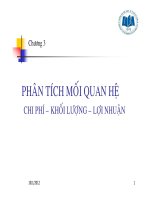 Phân tích mối quan hệ chi phí  khối lượng  lợi nhuận