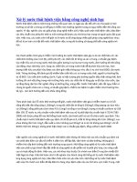 Xử lý nước thải bệnh viện bằng công nghệ sinh học docx