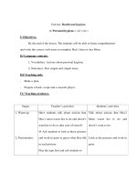 Anh văn 7 - Unit ten: Health and hygieney - Phần 2 ppt