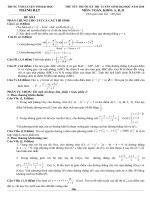 ĐỀ THI THỬ+ ĐÁP ÁN NĂM 2010