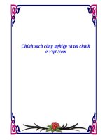 Chính sách công nghiệp và tài chính ở Việt Nam potx