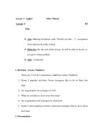 Giáo án Anh văn lớp 6 - Period 37 - Unit 6 - Lesson 6 P.66 pps