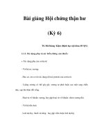 Bài giảng Hội chứng thận hư (Kỳ 6) ppsx