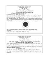 PHIẾU GIAO VIỆC CHO HỌC SINH GIỎI TRONG TIẾT DẠY CHÍNH KHOÁ