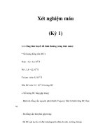 Xét nghiệm máu (Kỳ 1) docx