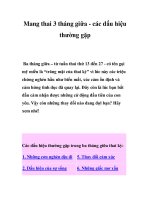 Mang thai 3 tháng giữa - các dấu hiệu thường gặp ppt