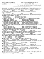 đề thi thử môn hóa có đáp án