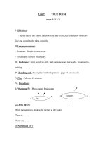 Giáo án Tiếng anh lớp 6 - Unit 7: YOUR HOUSE - Lesson 4 (B 2-3) pps