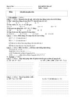 Đề KIểm Tra 45'''' - Toán 6 - Bài số 2- HỒNG VÂN