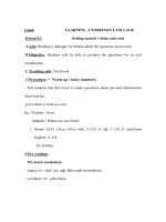 Giáo án Anh văn lớp 9 - Unit4: Period 21: LEARNING A FOREINGN LANLUAGE Getting started + lislen and read pps